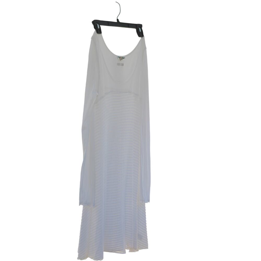 Hardtail Pleated Long Sleeve Tri City Dress White L